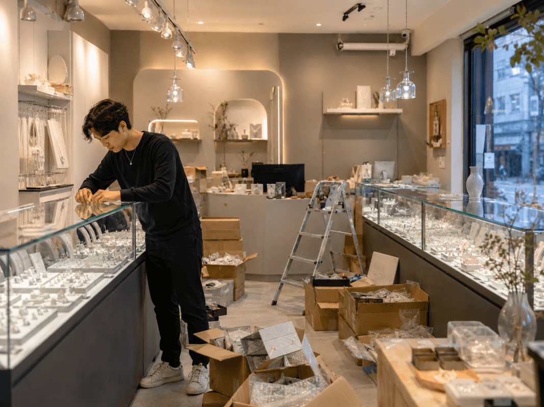 mở tiệm trang sức bạc offline