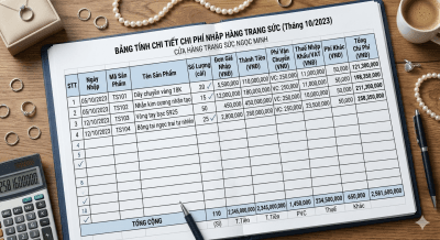 Các loại chi phí nhập hàng bạc trang sức cần lưu ý