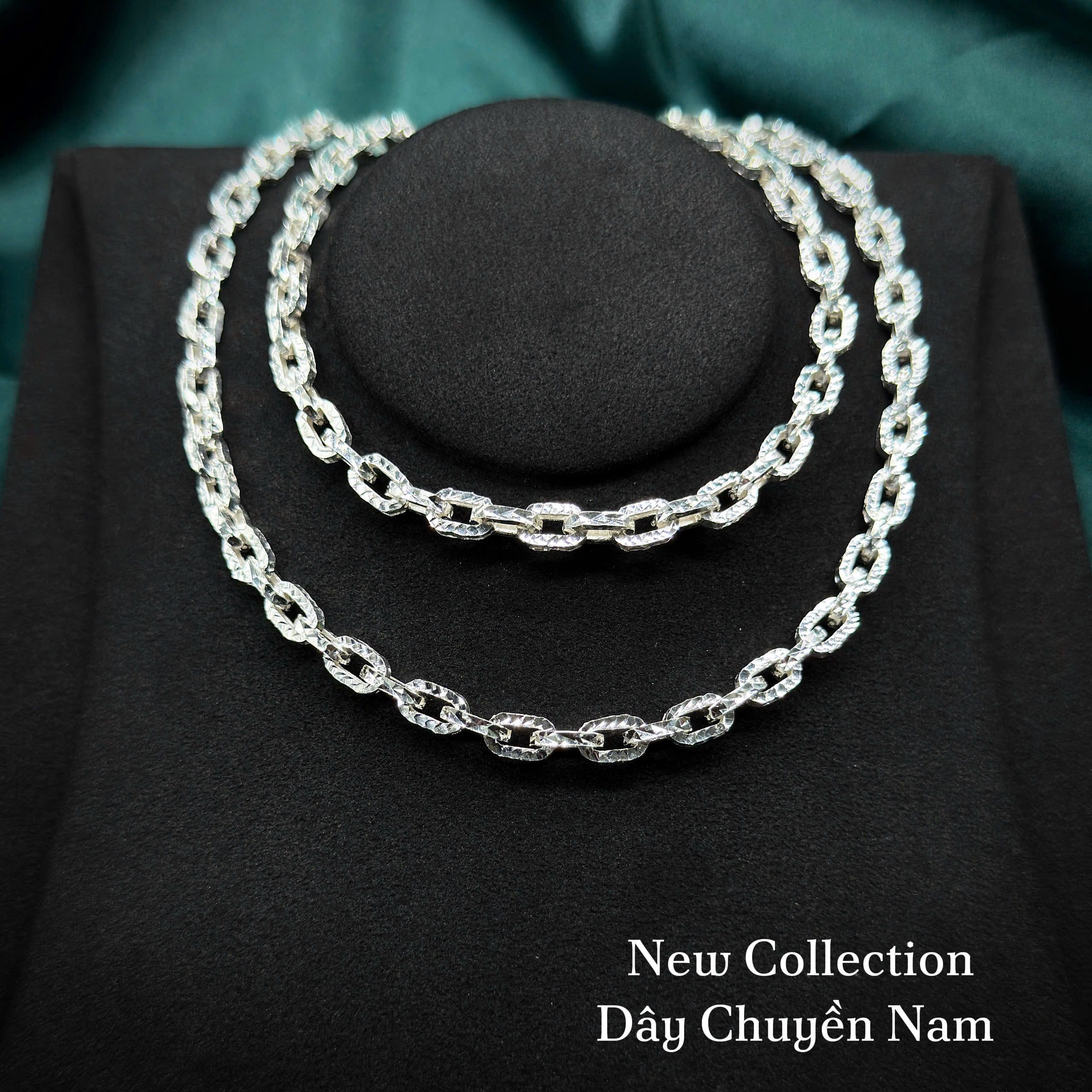 Dây chuyền bạc nam mắt xích
