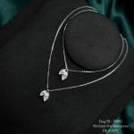 Dây chuyền bạc nữ mặt đá marquise
