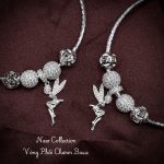 vòng tay bạc phối charm Basic với charm bi và mặt nàng tiên thanh lịch