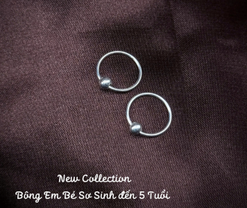 bông tai em bé bạc