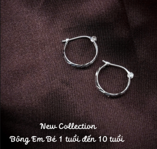bông tai em bé bạc