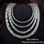 dây chuyền bạc dây lá đính đá sang trọng nhiều size