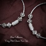 vòng tay bạc phối charm Kim Tiền với charm bi cắt giác và charm ống đính đá