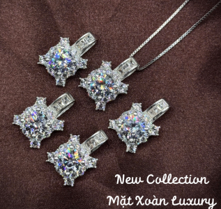 mặt dây chuyền xoàn nhỏ bạc