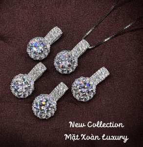mặt dây chuyền xoàn nhỏ bạc