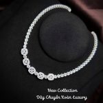 dây chuyền bạc xoàn luxury họa tiết vuông sang trọng