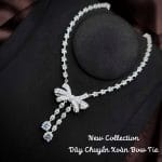 dây chuyền bạc nơ Bow Tie dáng rủ sang trọng