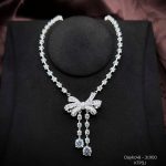 dây chuyền bạc nơ Bow Tie dáng rủ sang trọng