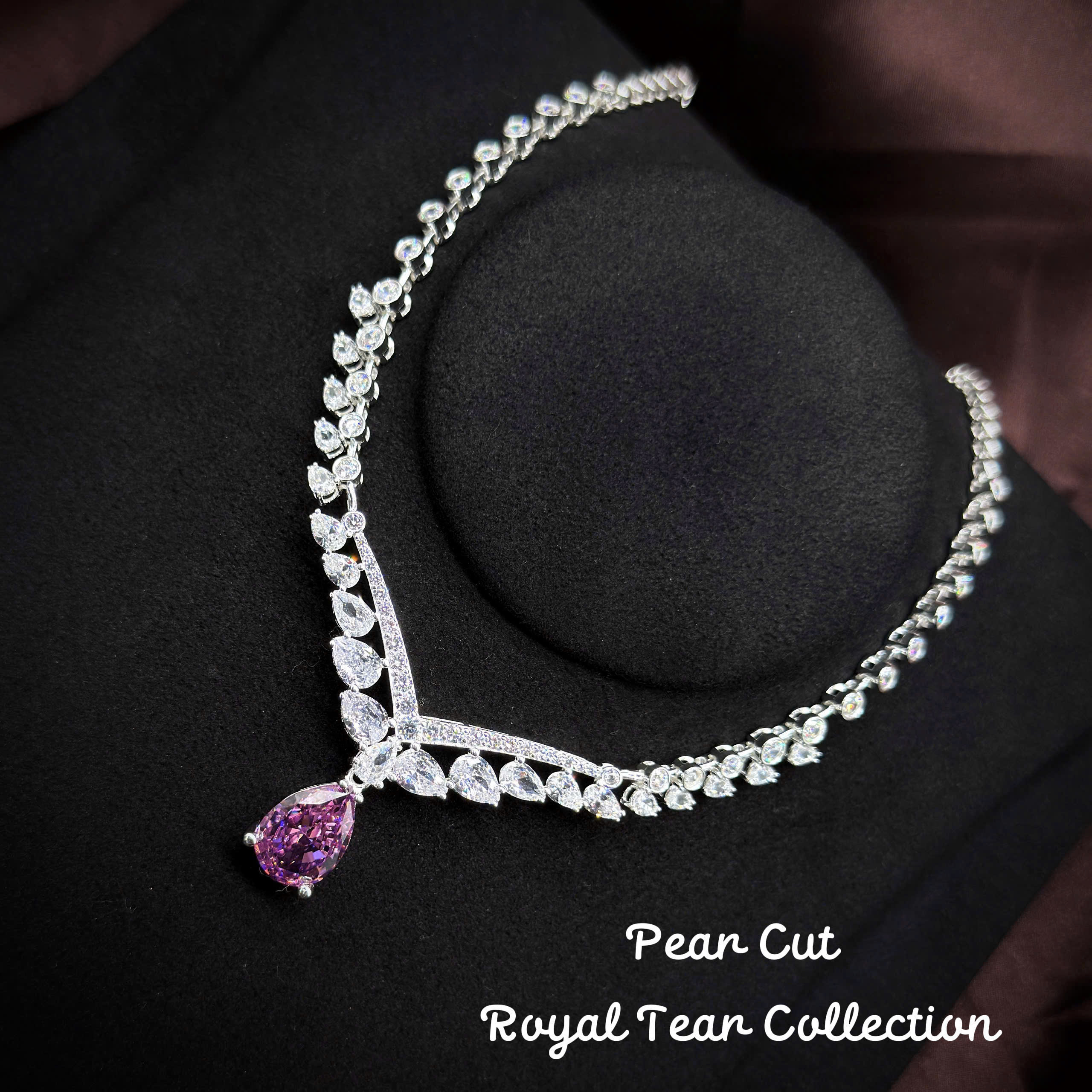 dây chuyền bạc Pear Cut Royal Tear Collection sang trọng