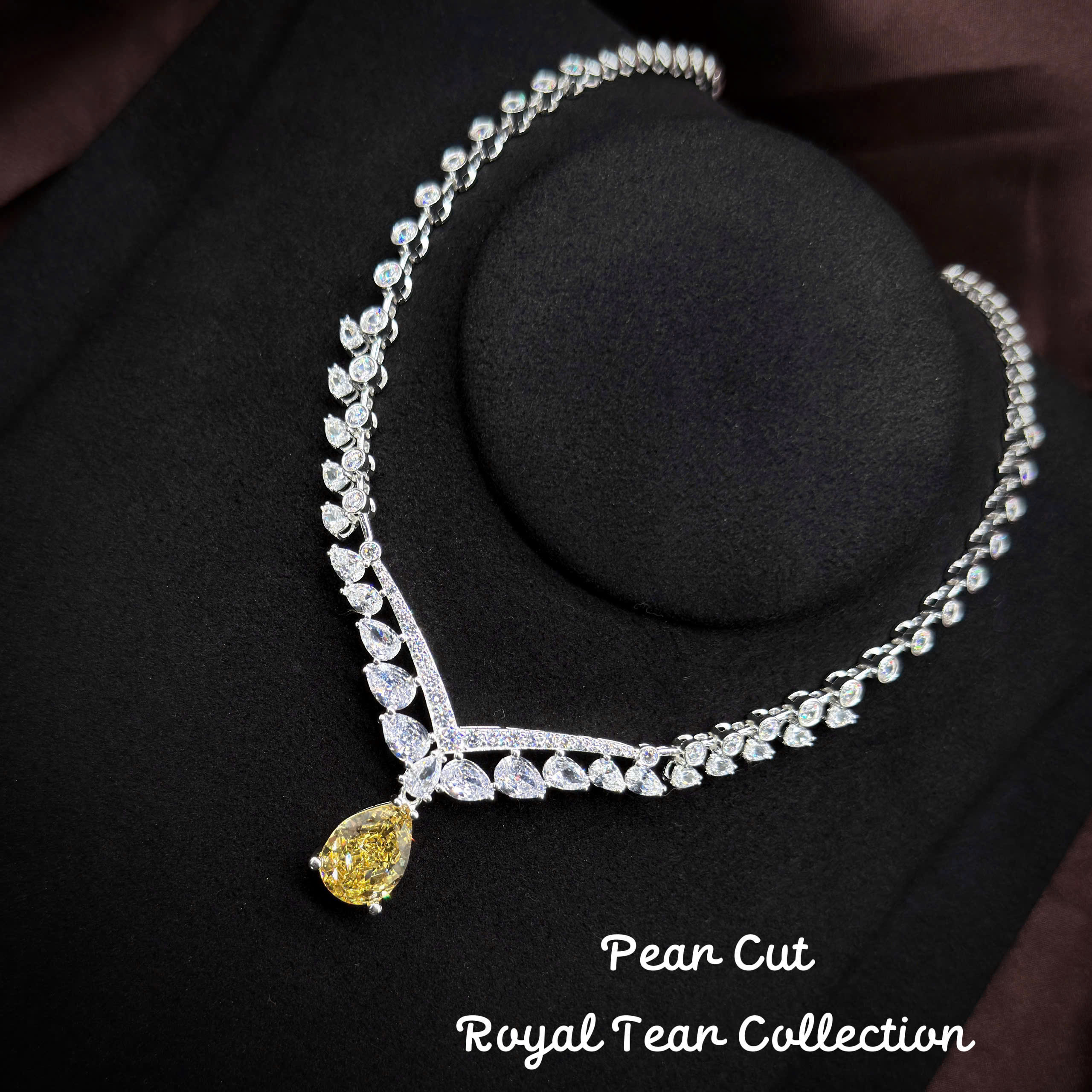 dây chuyền bạc Pear Cut Royal Tear Collection sang trọng