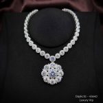 dây chuyền bạc halo luxury đính đá sang trọng