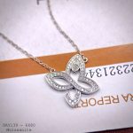 dây chuyền bạc bướm cách điệu Moissanite