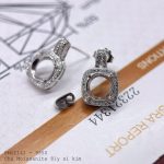 vỏ bông tai Moissanite 8ly xi kim