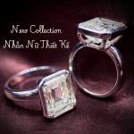 nhẫn bạc nữ đá chủ chữ nhật 10x12 ly