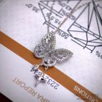 dây chuyền bạc hình bướm Moissanite