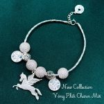 vòng tay nữ charm ngựa có cánh đính đá