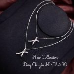 dây chuyền bạc nữ DAY90 mặt nơ cách điệu đính đá