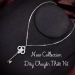 dây chuyền bạc chìa khóa Moissanite