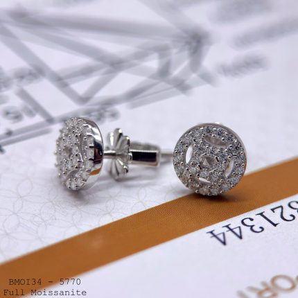 bông tai nữ full Moissanite BMOI34
