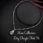 dây chuyền bạc đá treo Moissanite