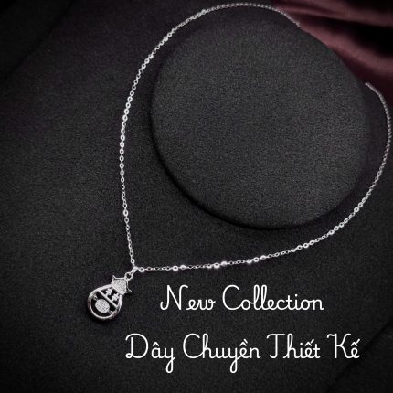 dây chuyền bạc đá treo Moissanite