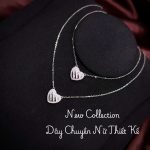 dây chuyền bạc nữ DAY67 mặt trái tim đá dạng thanh