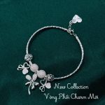 vòng tay nữ phối charm đính đá