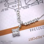 dây chuyền bạc hoa bốn cánh Moissanite