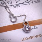 dây chuyền bạc hồ lô Moissanite