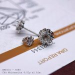 vỏ bông tai Moissanite 4.5ly xi kim