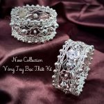 vòng tay bạc VONG10 họa tiết hoa dây xoắn bản rộng