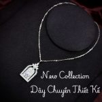 dây chuyền bạc mặt lồng chim Moissanite
