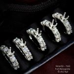 vỏ nhẫn bạc Full Moissanite 7ly2