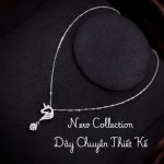 dây chuyền bạc đầu ngựa Moissanite