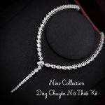 dây chuyền nữ dáng Y phối đá tròn giọt nước