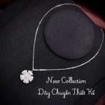 dây chuyền bạc hoa năm cánh Moissanite