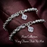 vòng tay nữ charm vuông tia sáng đính đá