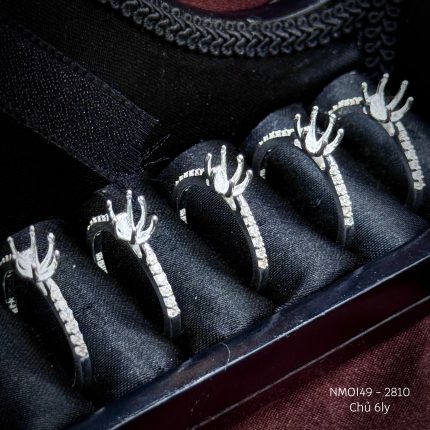 vỏ nhẫn bạc Full Moissanite 6ly
