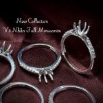 vỏ nhẫn bạc Full Moissanite 6ly
