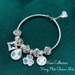 vòng tay nữ phối charm hình học