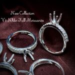 vỏ nhẫn bạc Full Moissanite 7ly
