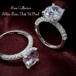 nhẫn bạc nữ đá chủ oval 9x12mm
