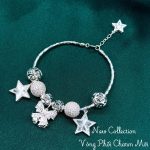 vòng tay nữ charm nơ chuông phối ngôi sao