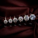 Nhẫn Moissanite đá tròn nhiều kích thước kèm giấy kiểm định GRA